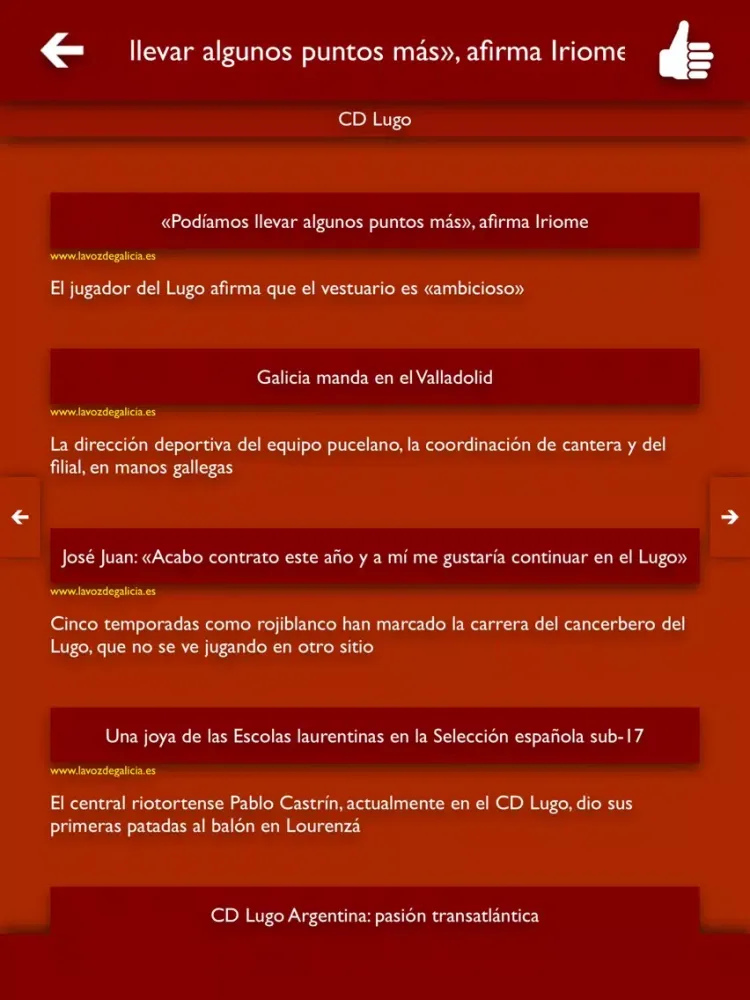 Capturas de pantalla de TLN - Todas Las Noticias del CD Lugo iPad 
