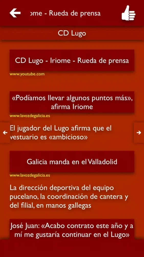 Capturas de pantalla de TLN - Todas Las Noticias del CD Lugo