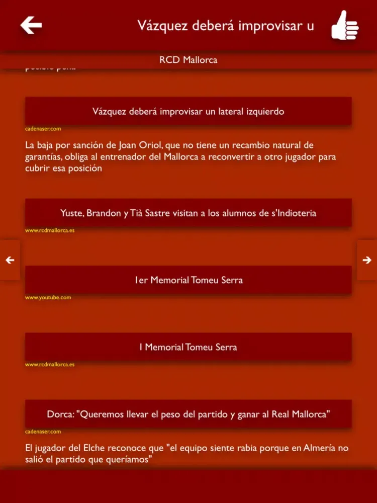 Capturas de pantalla de TLN - Todas Las Noticias del RCD Mallorca iPad 