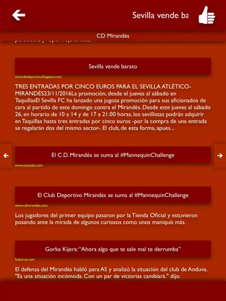 TLN - Todas Las Noticias del CD Mirandés iPad  Ekran Görüntüleri