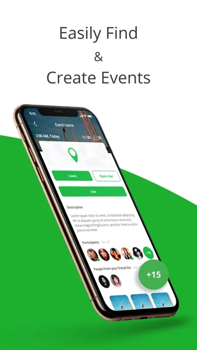 LinkApp – New Friends & Events Screenshots
