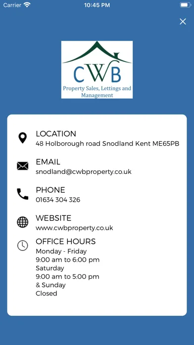 Capturas de tela do CWB Property