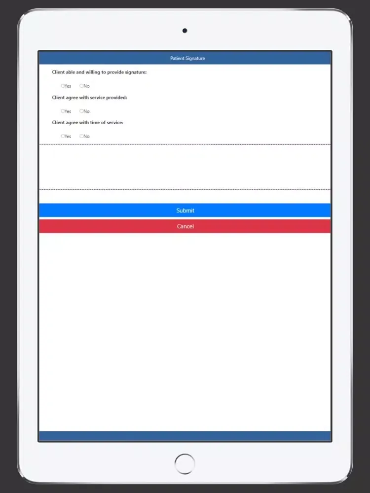 Ảnh chụp màn hình của Carewatch GO iPad 