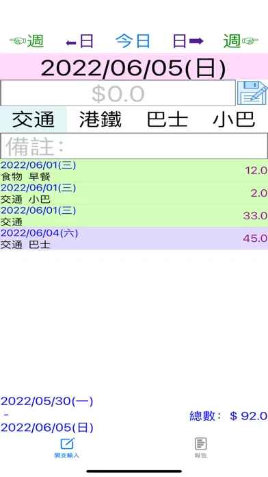 每週開支 Screenshots