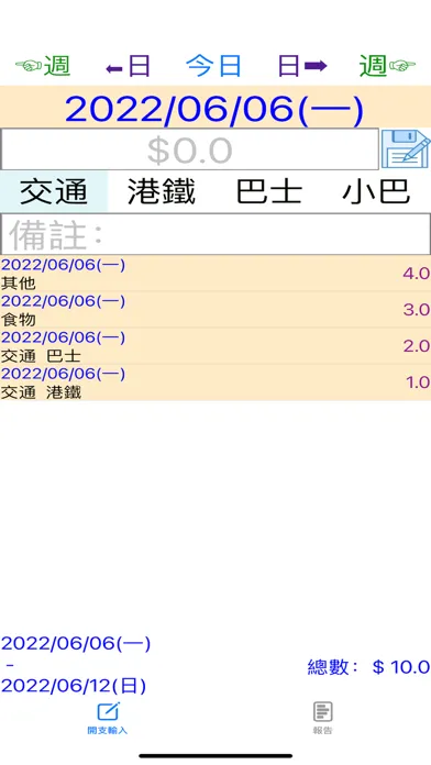 每週開支 Screenshots