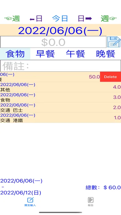 每週開支 Screenshots