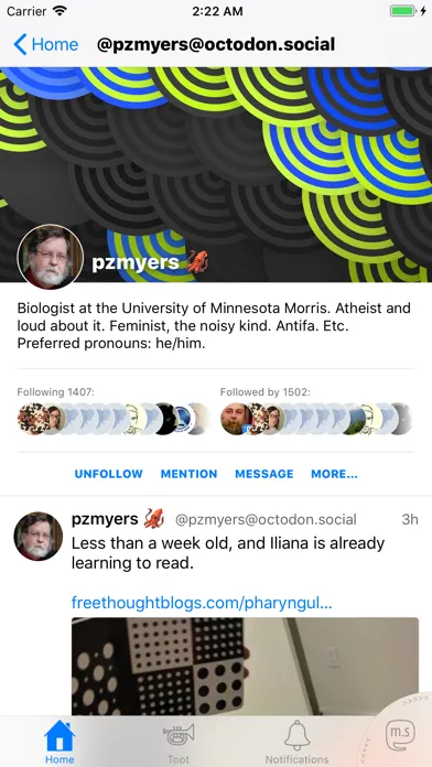 Zrzuty ekranu Toot! for Mastodon