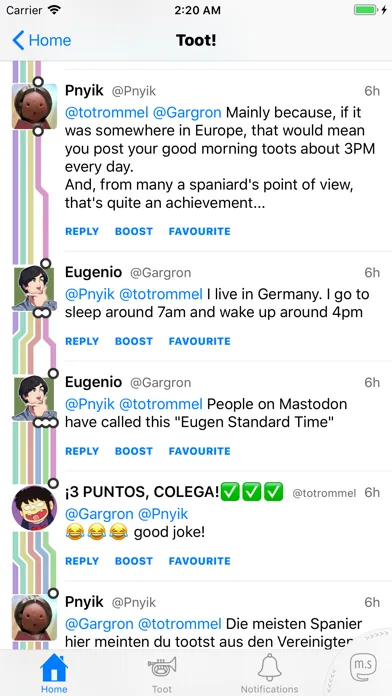 Zrzuty ekranu Toot! for Mastodon