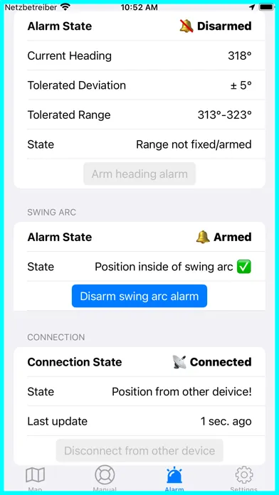 Tangkapan skrin Anchor Alarm - Anchor Watch