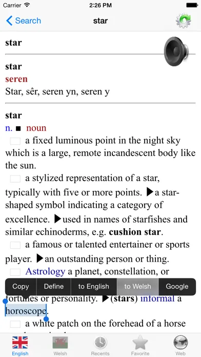 ภาพหน้าจอของ English Welsh best dictionary - Geiriadur gorau Saesneg Cymraeg encyclopedia