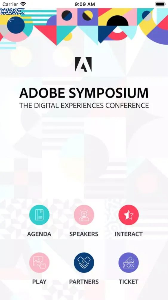 Capturas de tela do Adobe Symposium