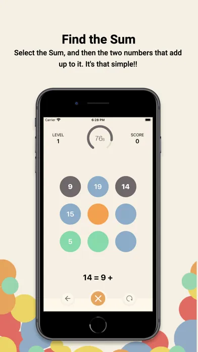 Capturas de tela do Sum - Simple Math Puzzle