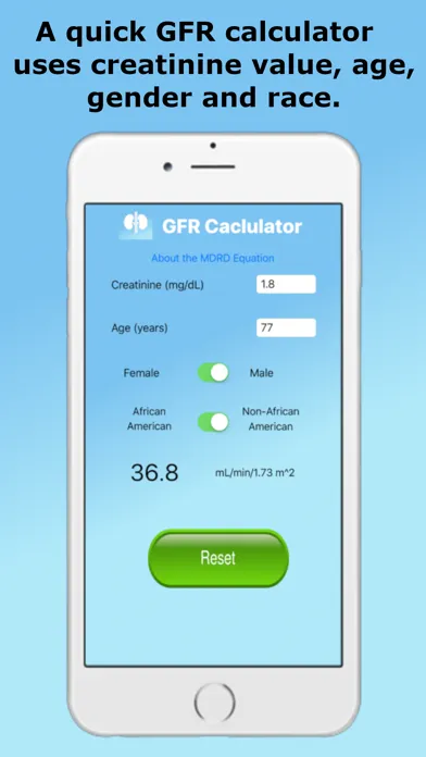 GFR (CrCl) Calculator স্ক্রিনশট