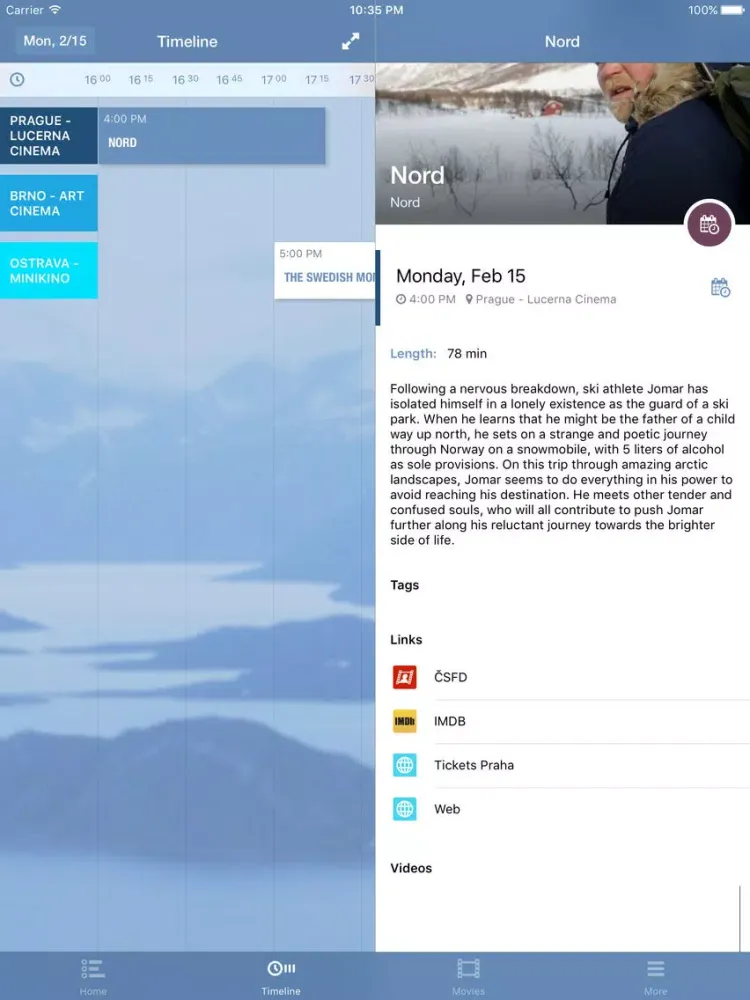 Severský filmový festival iPad  Ekran Görüntüleri