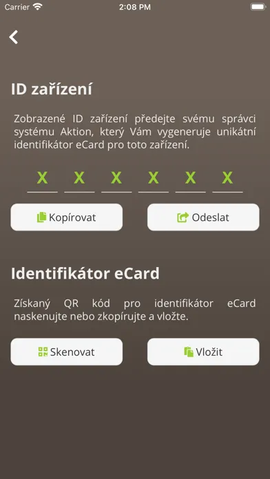 Capturas de tela do Aktion eCard