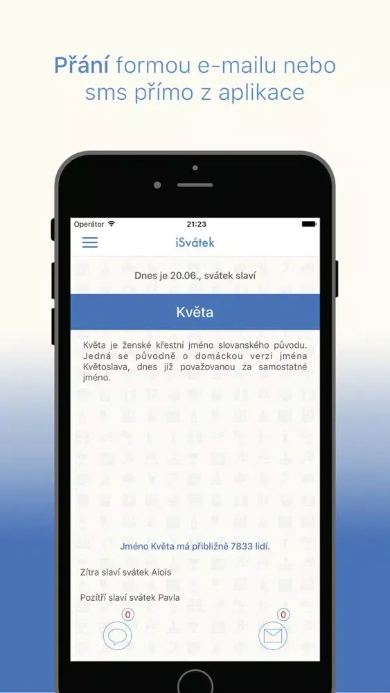 iSvátek سکرین شاٹس