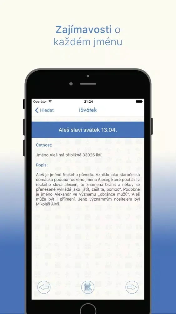 iSvátek سکرین شاٹس