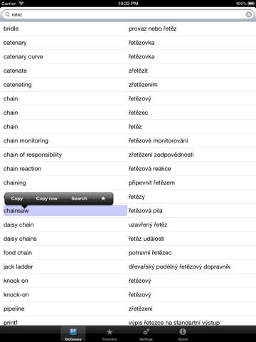 Tangkapan layar Offline English-Czech Dictionary iPad 