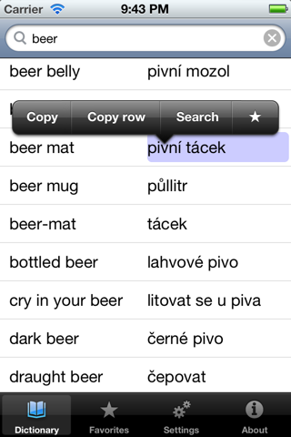 Tangkapan layar Offline English-Czech Dictionary