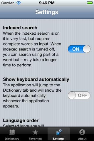 Tangkapan layar Offline English-Czech Dictionary