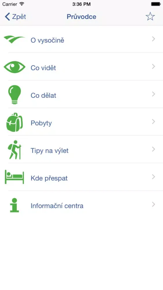 Tangkapan skrin Vítejte na Vysočině
