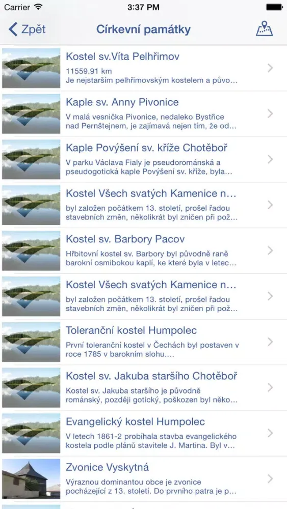 Tangkapan skrin Vítejte na Vysočině