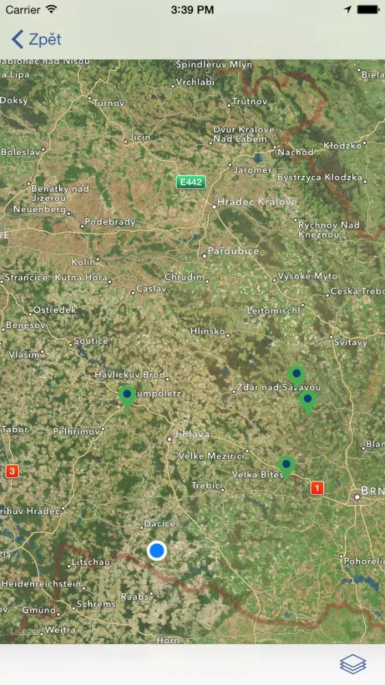 Tangkapan skrin Vítejte na Vysočině