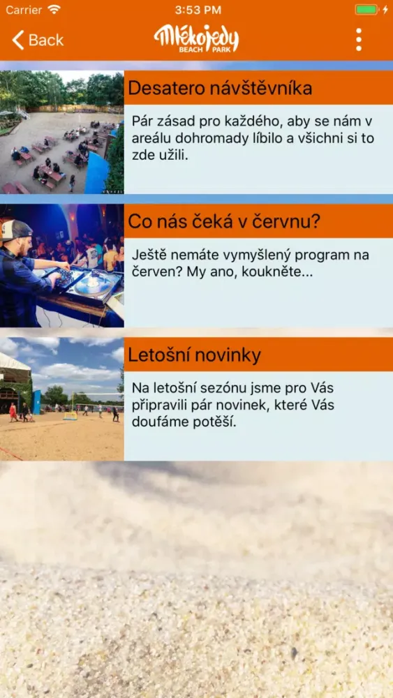 Mlékojedy Beach Park應用截圖