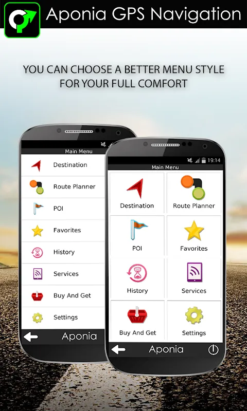 Aponia GPS Navigation Ekran Görüntüleri