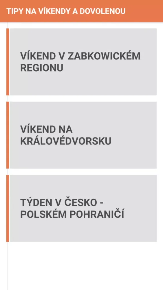 Tipy na víkendy سکرین شاٹس