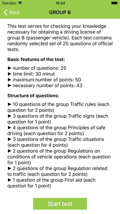 Driving school tests - Czechia应用截图
