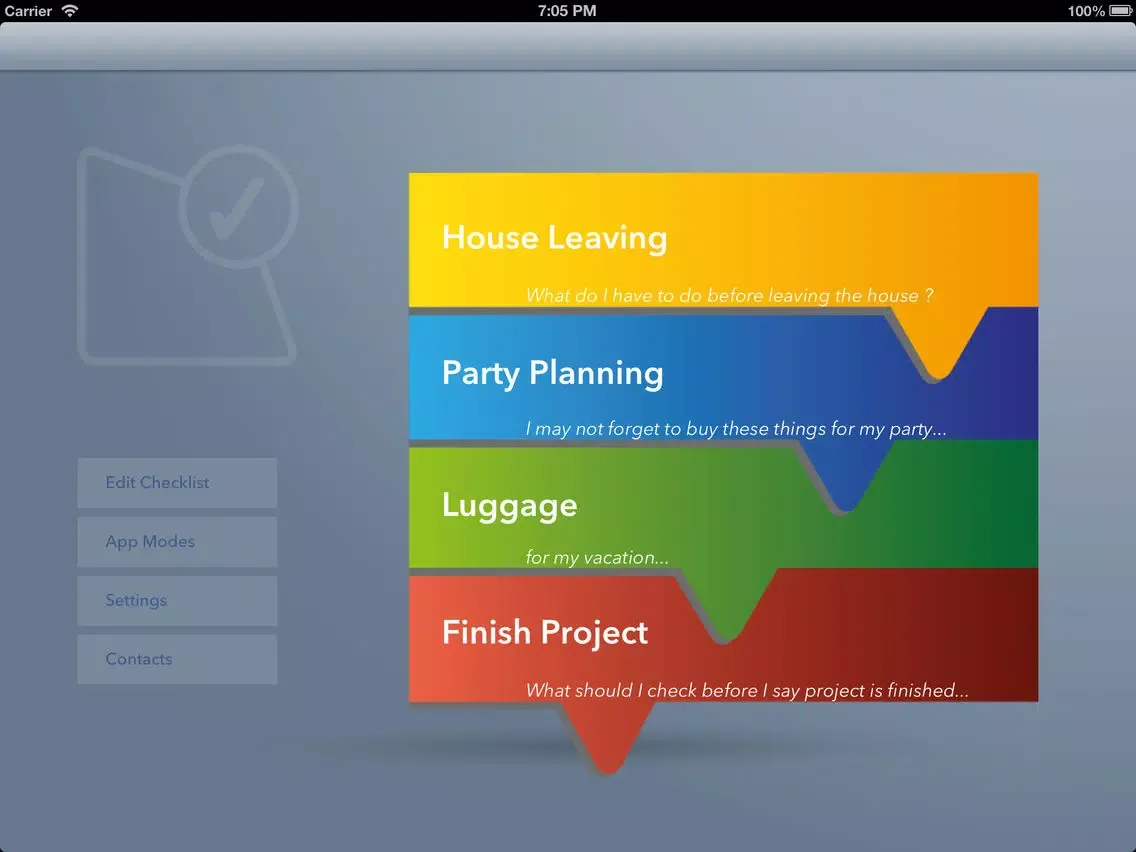 ภาพหน้าจอของ Check The List iPad 