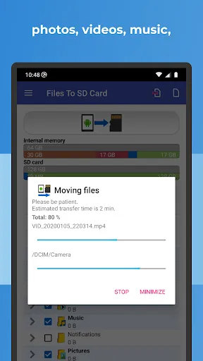 Capturas de tela do Files To SD Card or USB Drive