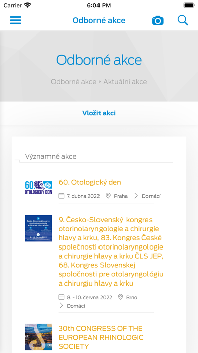 Capturas de pantalla de Česká ORL společnost