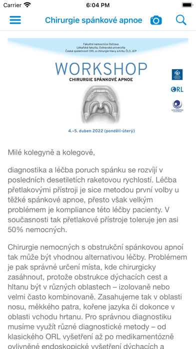 Capturas de pantalla de Česká ORL společnost