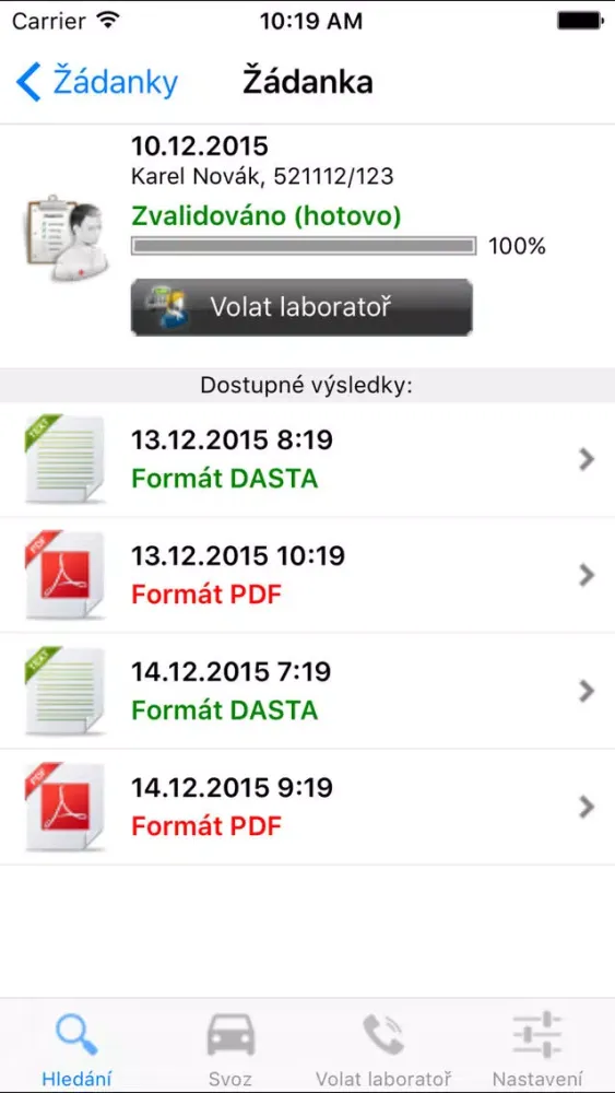 Ảnh chụp màn hình của Synlab View