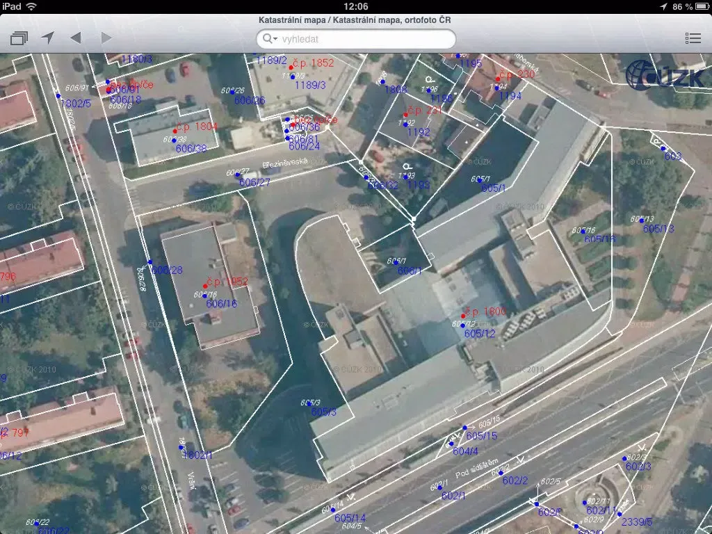 تصاویر Mapy ČÚZK iPad 