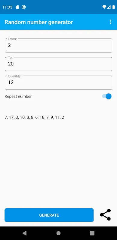 Random number generator Screenshots