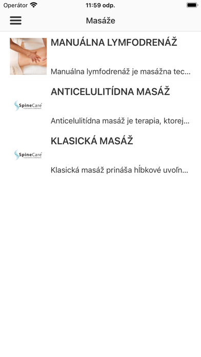 Screenshot di SpineCare
