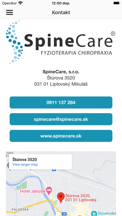 Screenshot di SpineCare