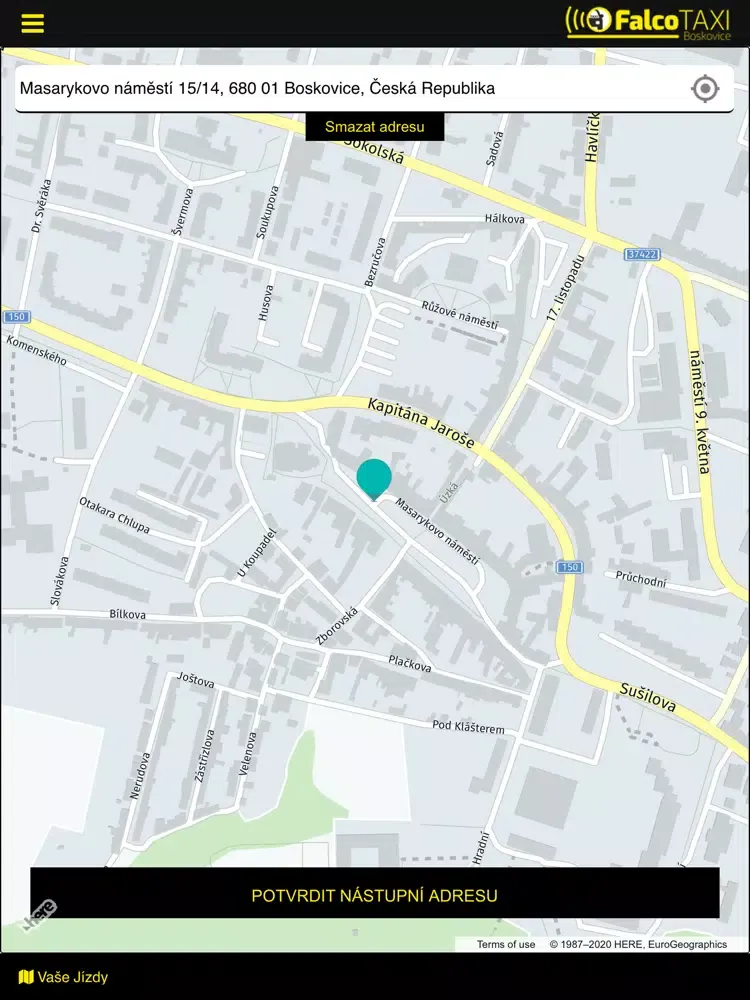 FalcoTaxi Boskovice iPad  स्क्रीनशॉट