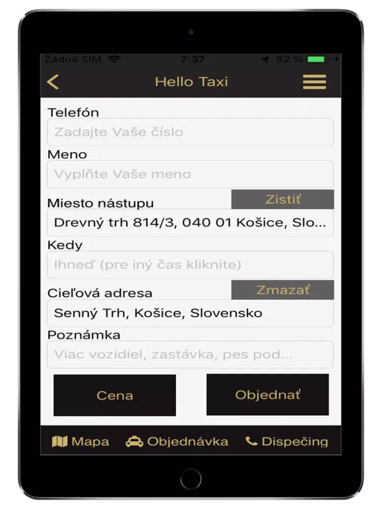 Capturas de pantalla de HELLO TAXI Košice iPad 
