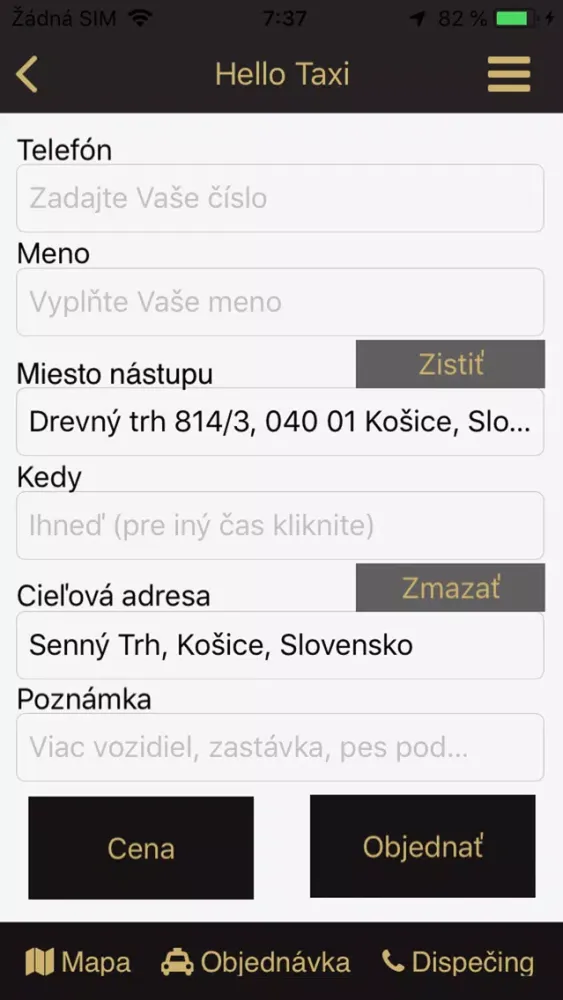 Capturas de pantalla de HELLO TAXI Košice