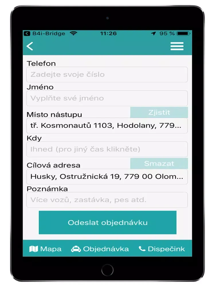 TaxiUp Olomouc iPad 應用截圖