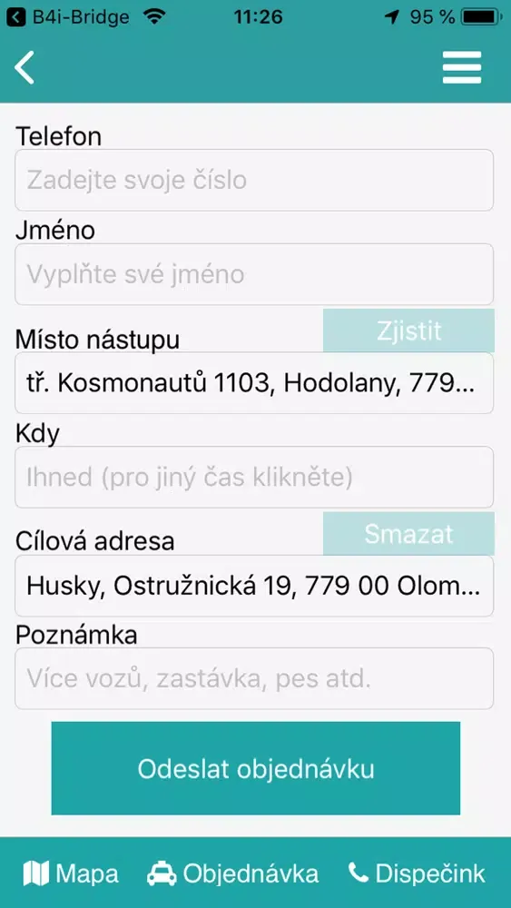 TaxiUp Olomouc應用截圖