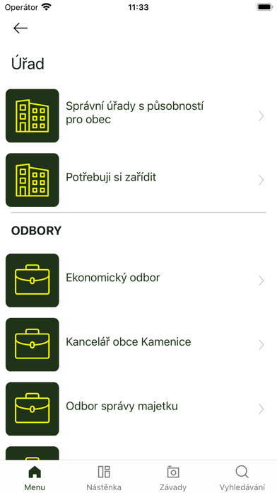 Tangkapan layar Kamenice v mobilu