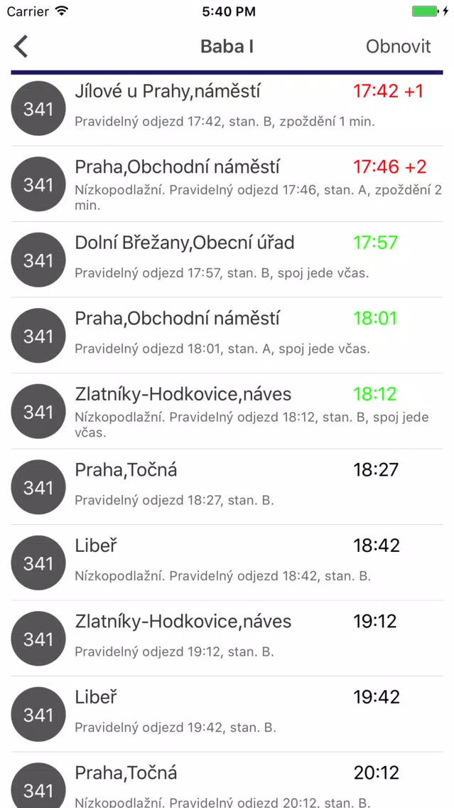 Capturas de pantalla de Praha 12 v mobilu
