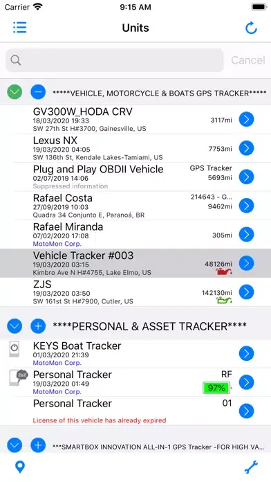 MotoMon GPS Tracking应用截图
