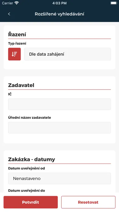 ภาพหน้าจอของ Veřejné zakázky PoDo