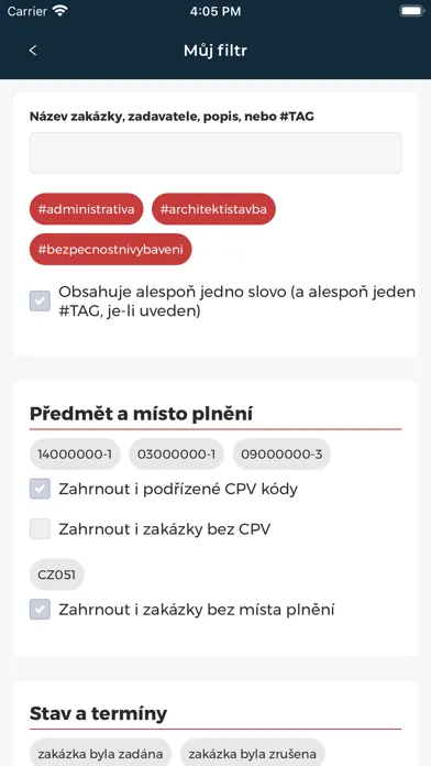 ภาพหน้าจอของ Veřejné zakázky PoDo